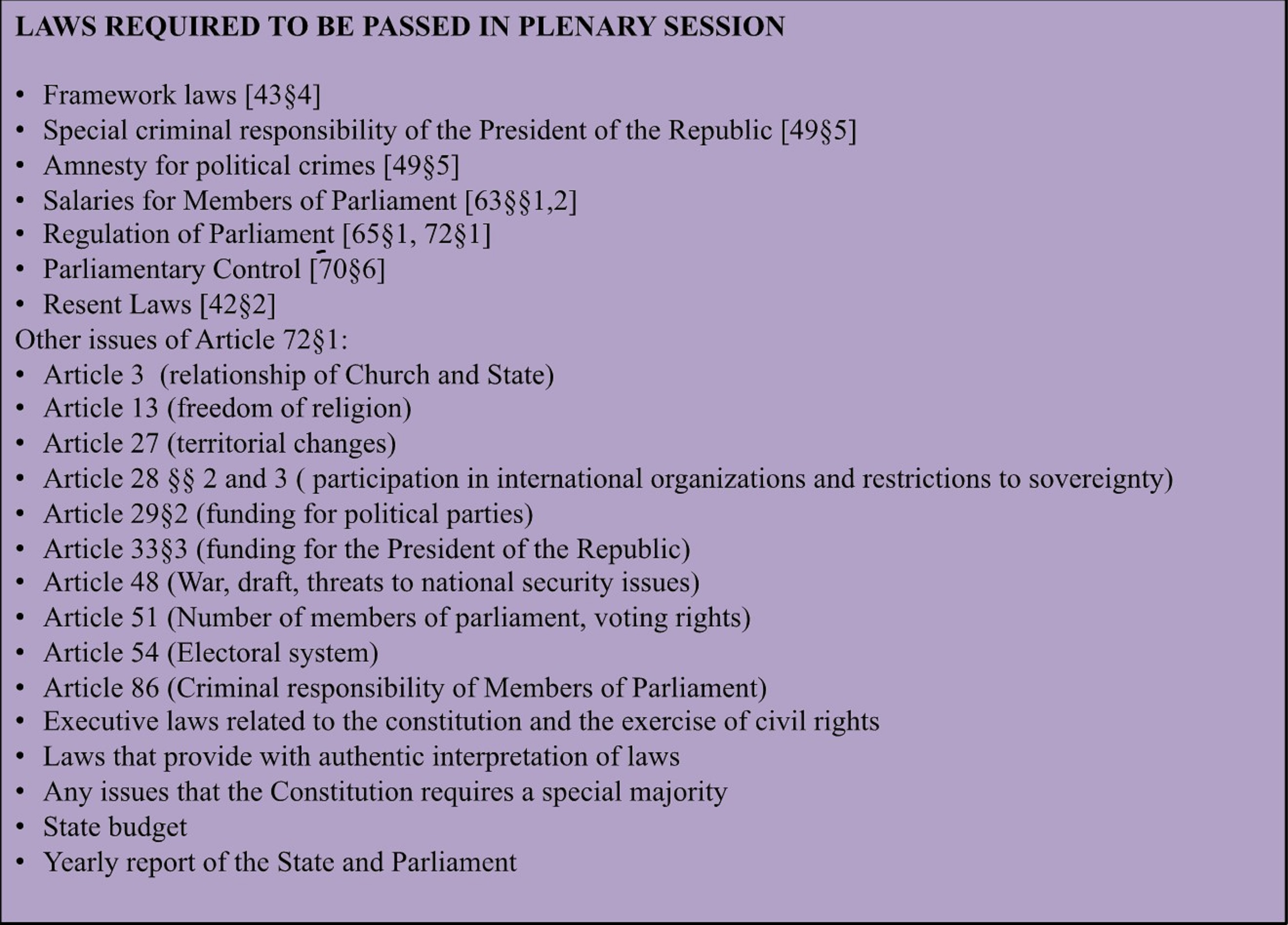 Plenary Section